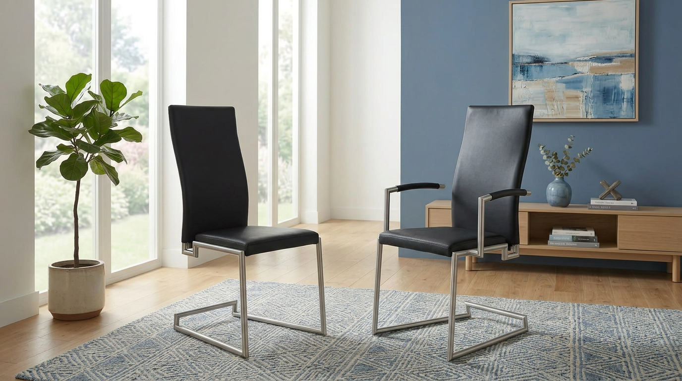 Leon Freischwinger Elegante Serie Edelstahl ergonomisch