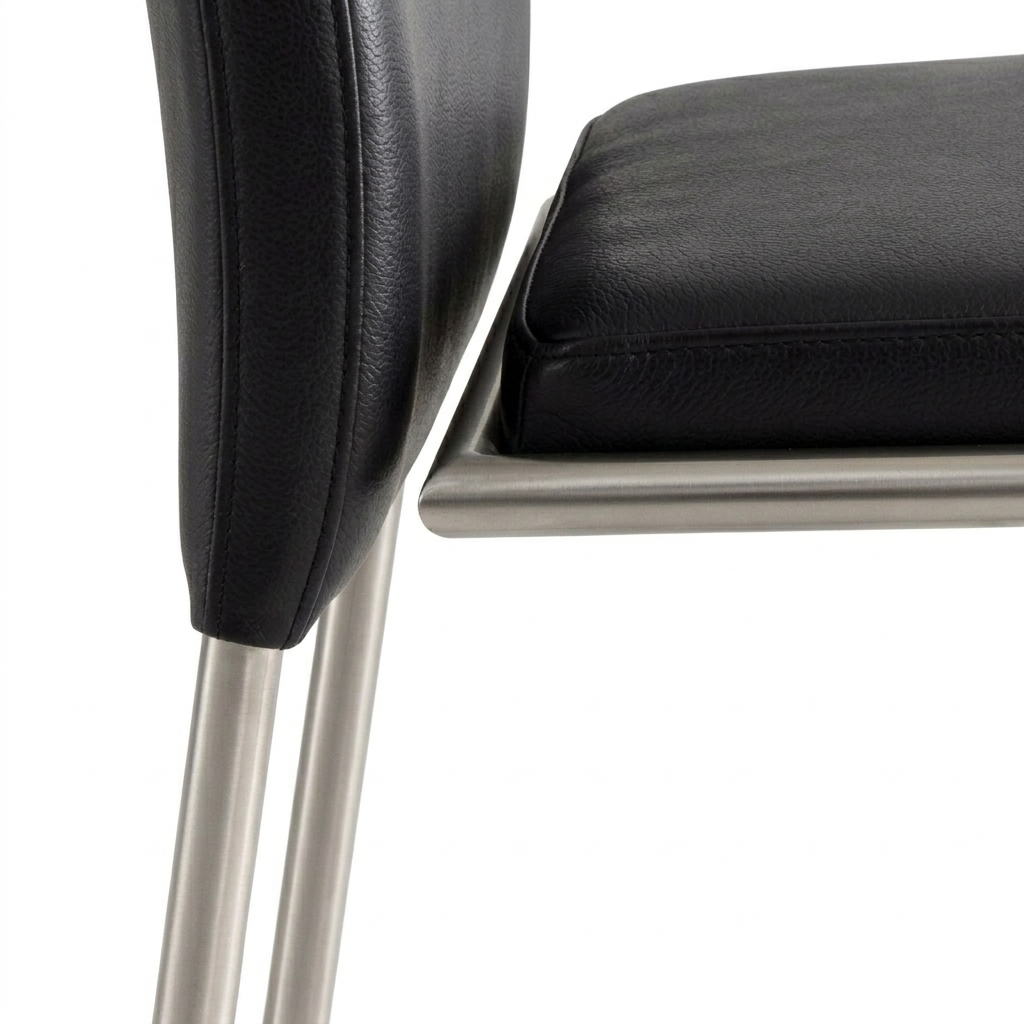 Freischwinger Stuhl Tiffany mit Edelstahlgestell