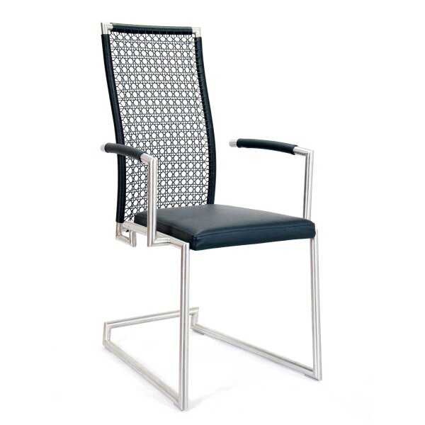 Okazi Freischwinger Waldachtal Ambiente mit Armlehne schwarz