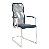 Okazi Freischwinger Leon Ambiente mit Armlehne schwarz