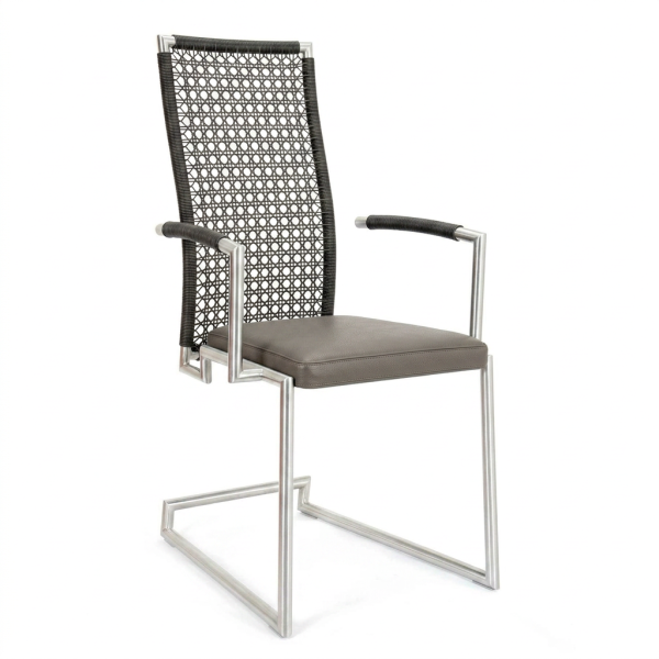 Okazi Freischwinger Leon Ambiente mit Armlehne anthrazit