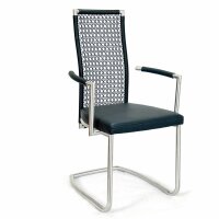 Okazi Freischwinger Sounine R Ambiente mit Armlehne schwarz