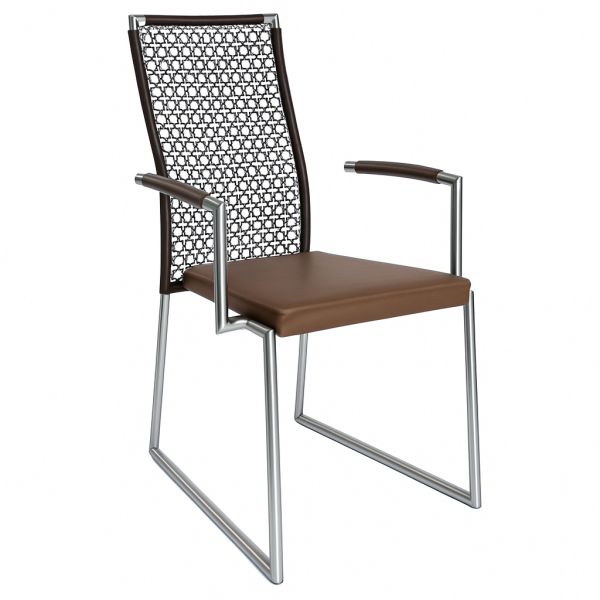 Okazi Schwingstuhl Tiffany Ambiente mit Armlehne dunkelbraun