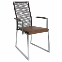 Okazi Schwingstuhl Tiffany Ambiente mit Armlehne dunkelbraun