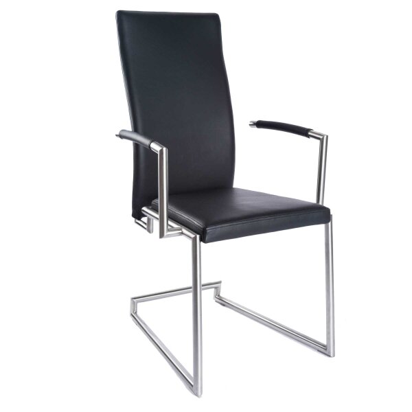 Okazi Freischwinger Leon Elegante mit Armteil Kunstleder