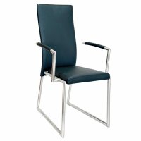 Okazi Schwingstuhl Tiffany Elegante mit Armlehne Leder