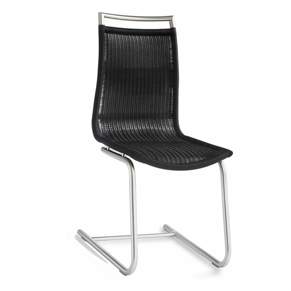 Okazi Freischwinger Tübingen Outdoor Geflecht schwarz