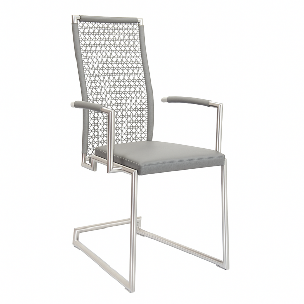 Okazi Freischwinger Waldachtal Ambiente mit Armlehne anthrazit