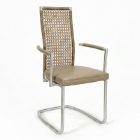 Okazi Freischwinger Sounine Ambiente mit Armlehne beige