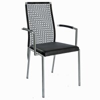 Okazi Vierfußstuhl Friedrichshafen Ambiente mit Armlehne schwarz