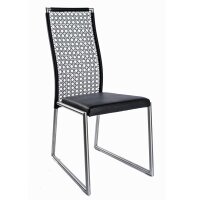 Okazi Schwingstuhl Tiffany Ambiente schwarz Echtleder