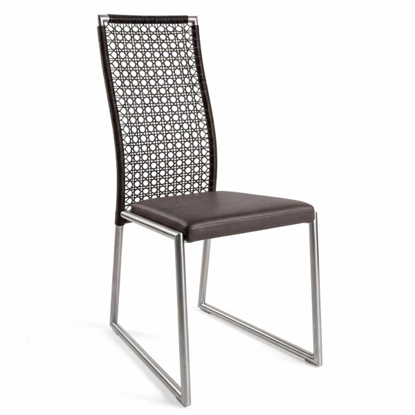 Okazi Schwingstuhl Tiffany Ambiente nuss Echtleder